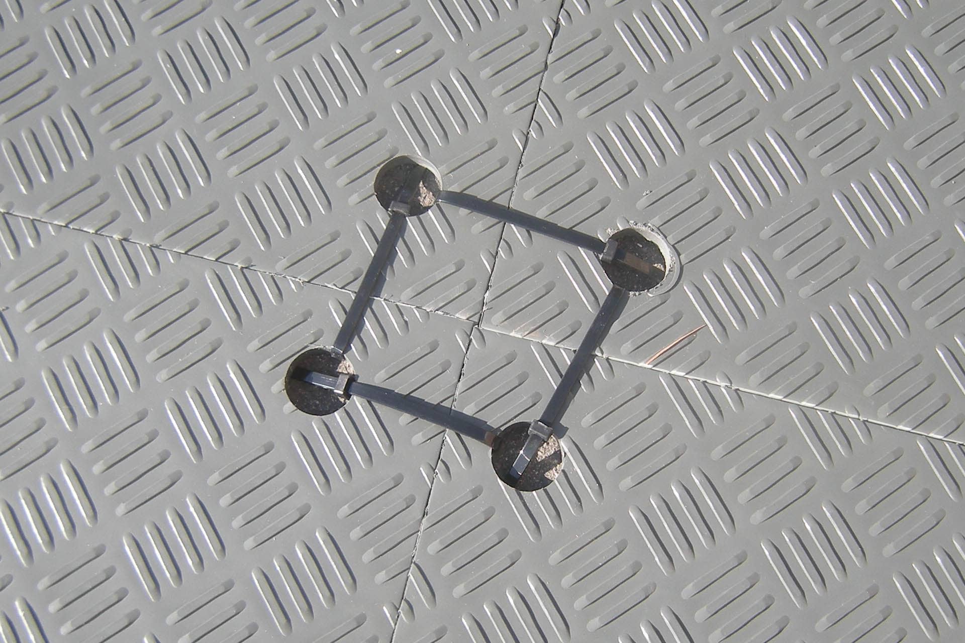 Duramatt Lite ground protection mats with cable tie connections