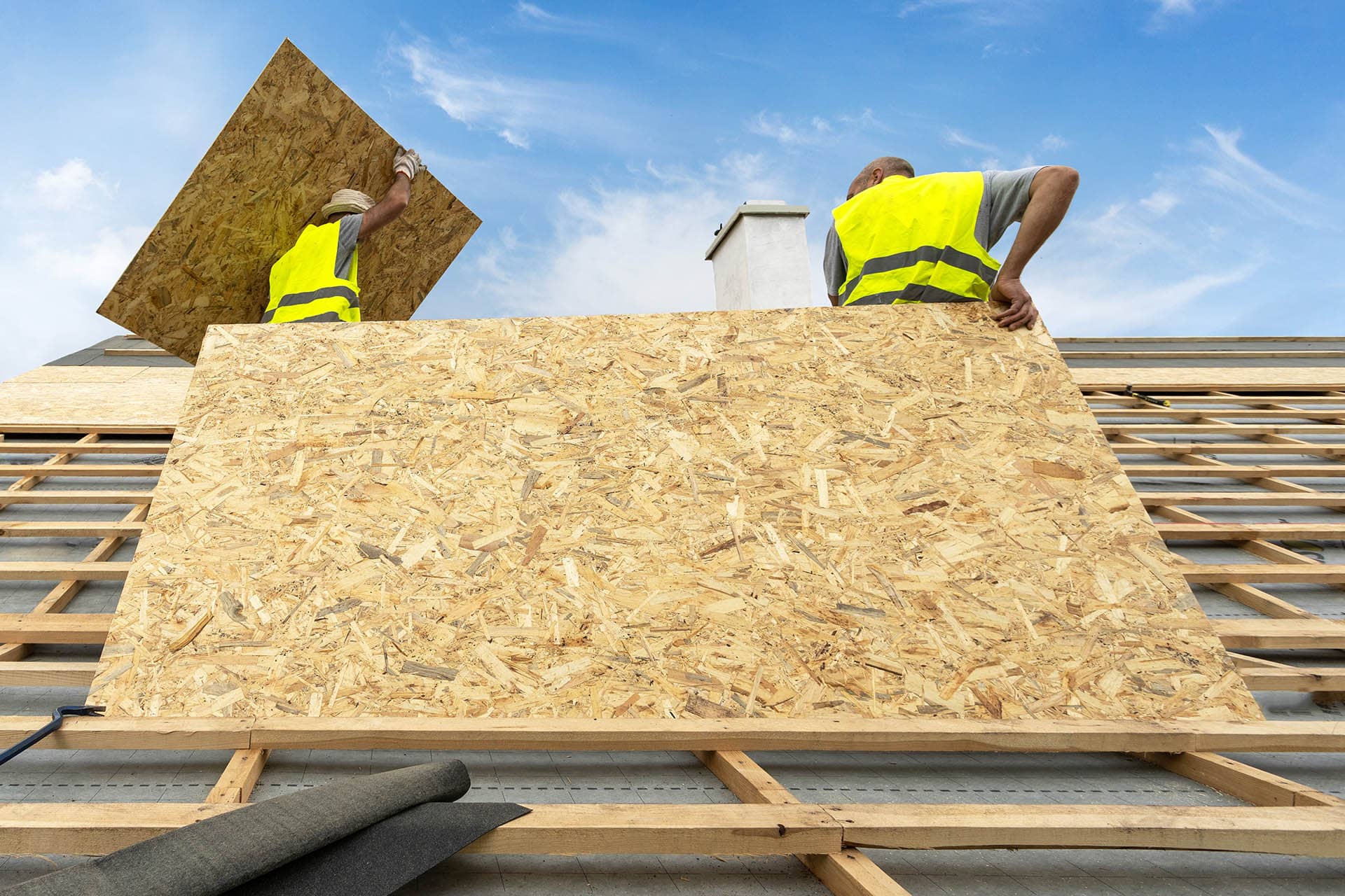 OSB (oriental strand board) building roofing sheet materials