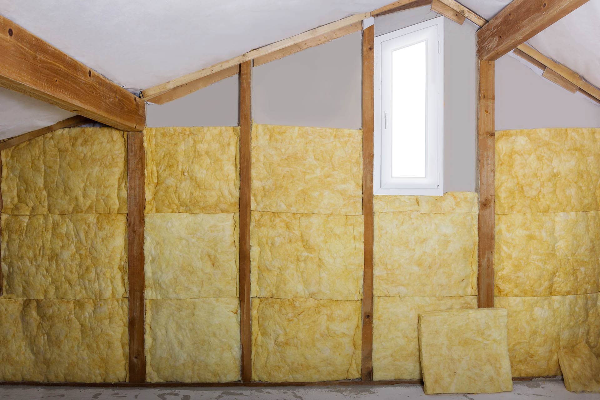 Thermal insulation installed in property - building materials